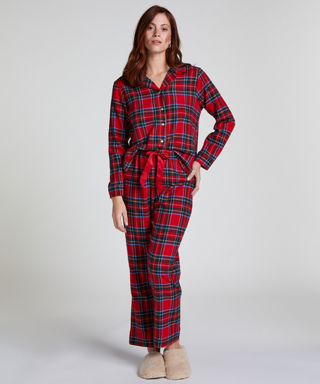 Piżama we wz&oacute;r Flannel, Czerwony