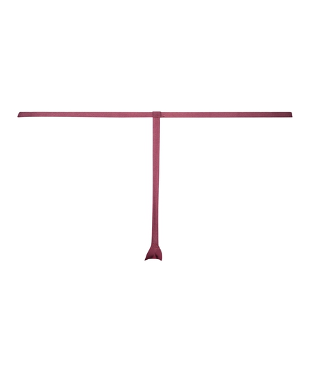 Niewidzialne siateczkowe stringi w paski, Czerwony