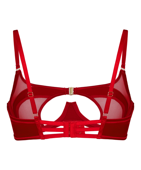 Nieusztywniany biustonosz z fiszbinami Vienna, Czerwony