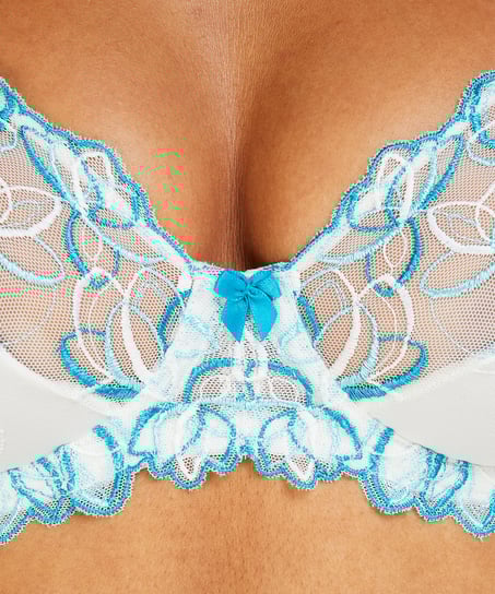 Biustonosz nieusztywniany z fiszbinami Diva, Biały