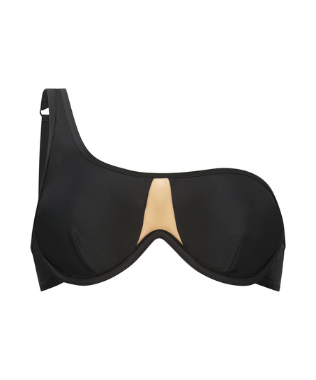 Nieusztywniana g&oacute;ra od bikini z fiszbinami Belize, Czarny