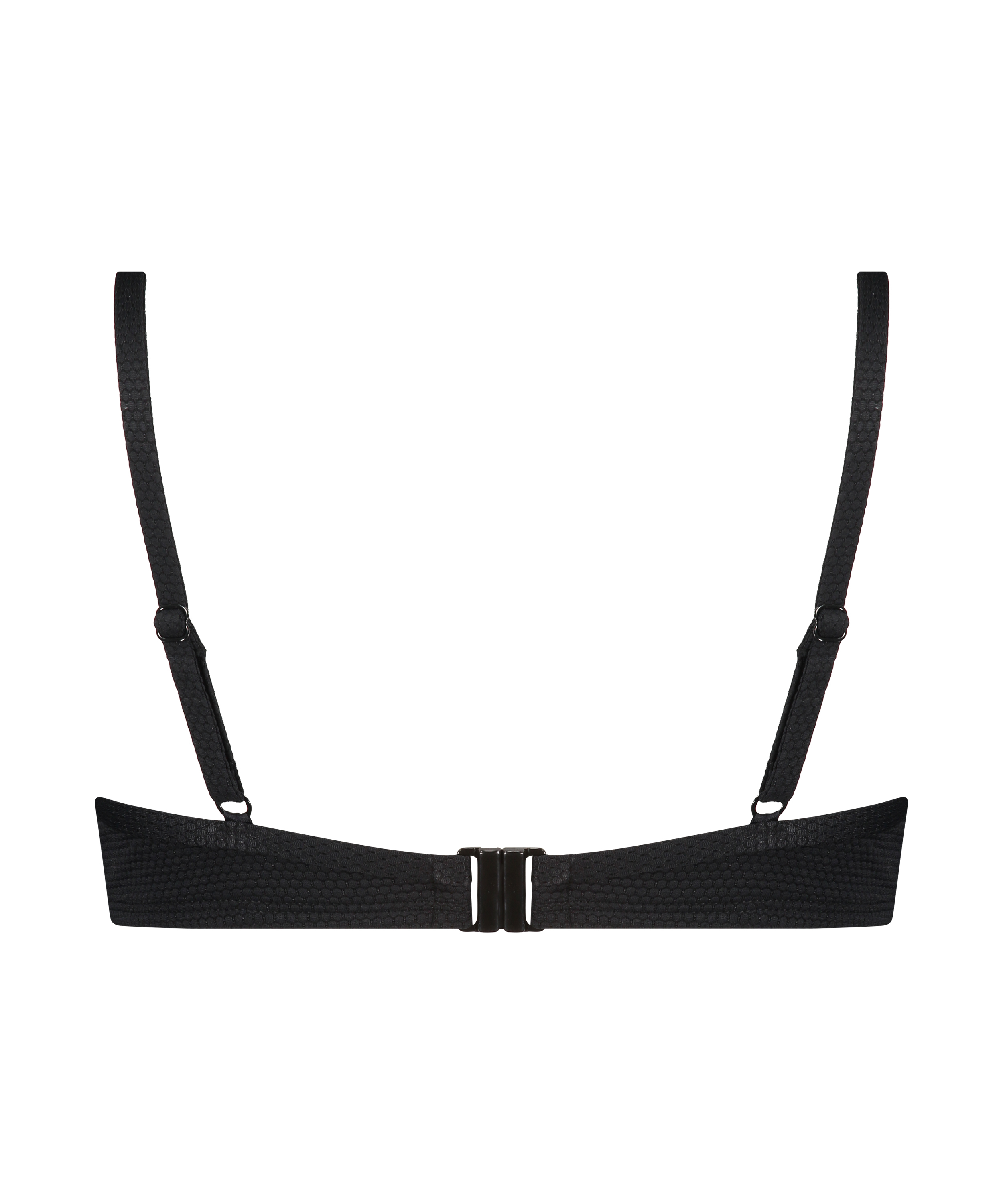 Nieusztywniany stanik bikini z fiszbinami Scallop Glam, Czarny, main