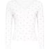 G&oacute;ra od piżamy z długim rękawem Pointelle, Biały
