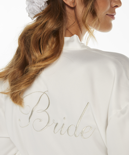 Satin Kimono Bridal, Biały