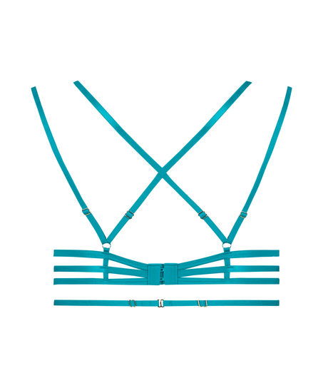 Nieusztywniany biustonosz z fiszbinami Eros, Niebieski