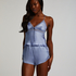 Cami Top Satin Marcela, Niebieski