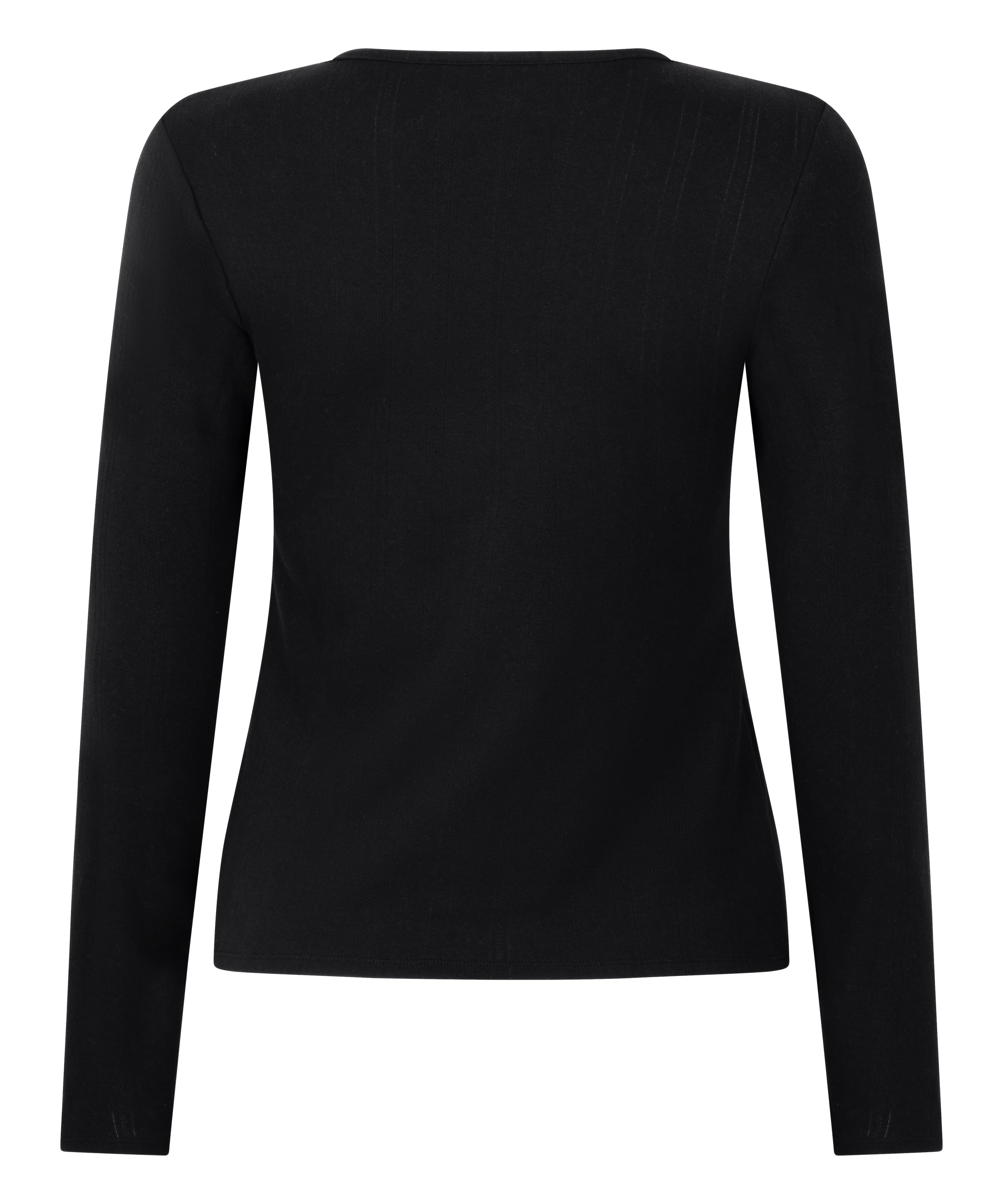 Top od piżamy Henley, Czarny, main