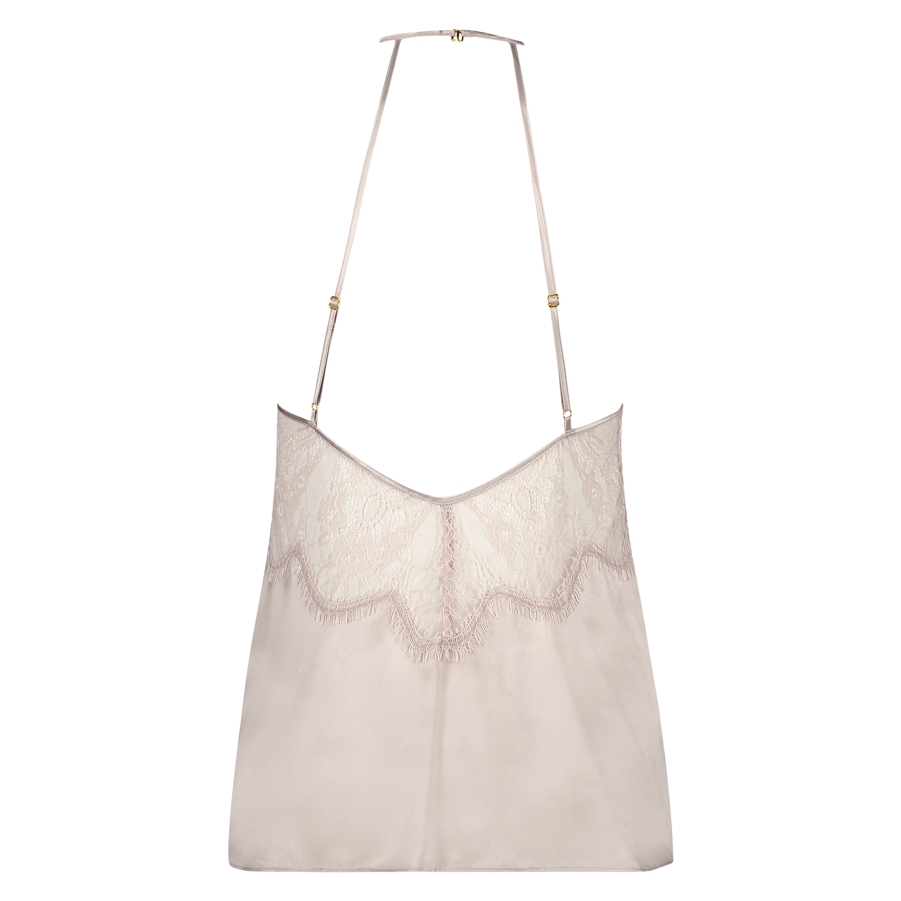 Silk cami top, Różowy, main