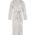 Long Fleece Bathrobe, Szary
