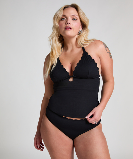 Majtki bikini Rio w muszelki, Czarny