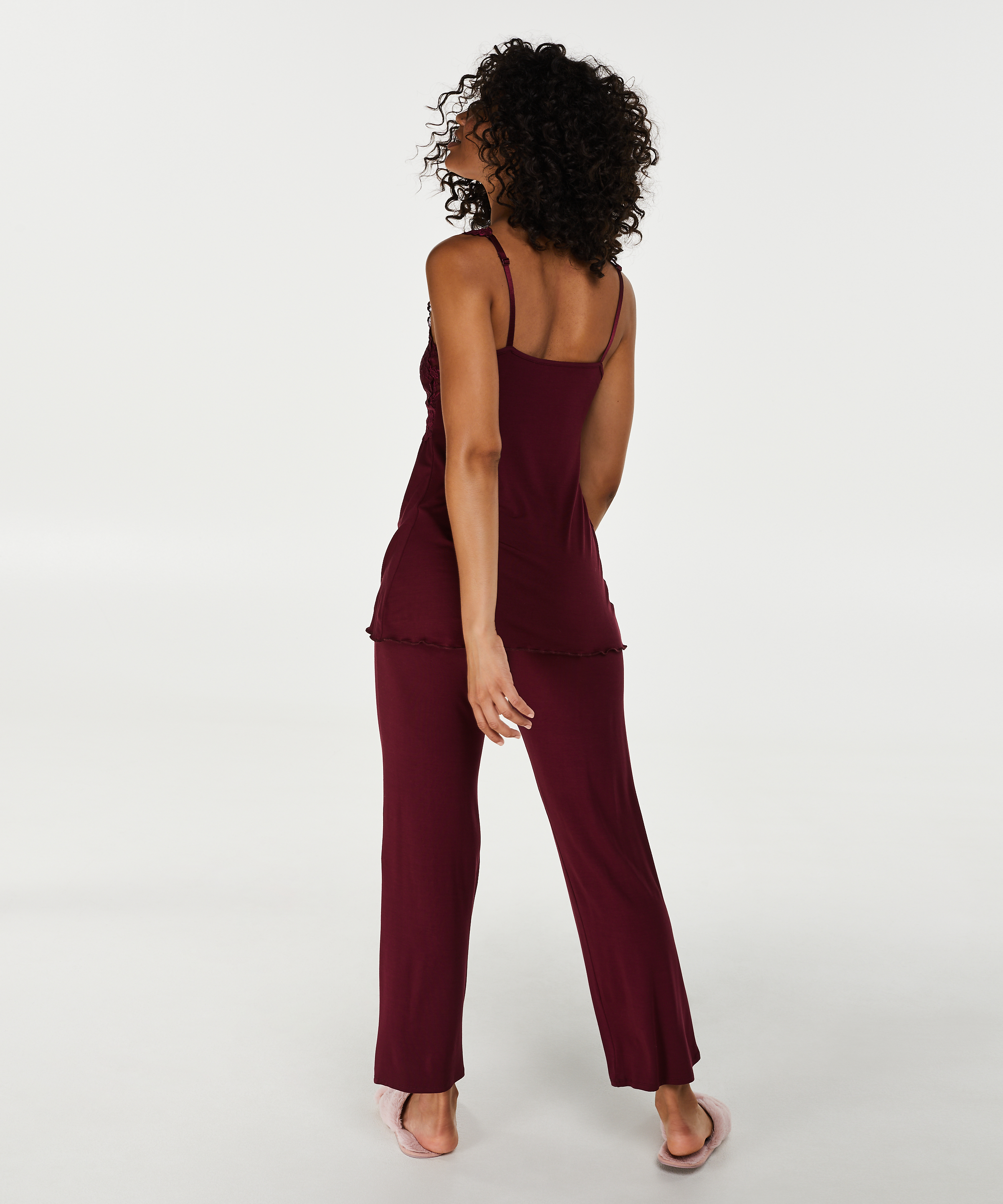 Pyjamaset Modal lace, Czerwony, main