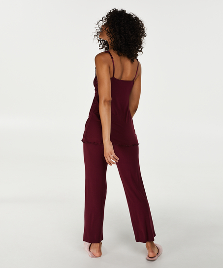 Pyjamaset Modal lace, Czerwony