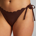 Majtki Bikini Cheeky Tanga Scallop Lurex, Brązowy