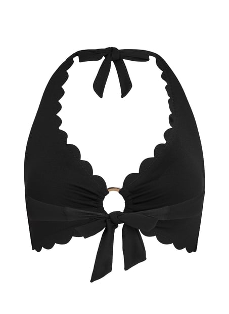 G&oacute;ra od bikini z krojem typu halter, Czarny