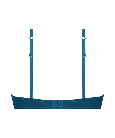 Biustonosz usztywniany z fiszbinami Lace & Shine, Niebieski