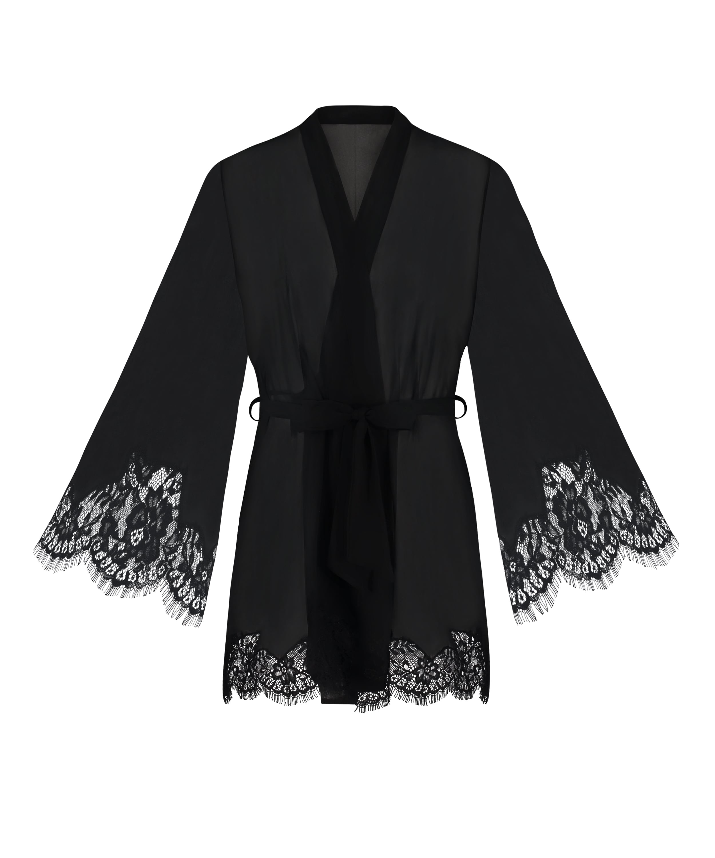 Satynowe kimono, Czarny, main