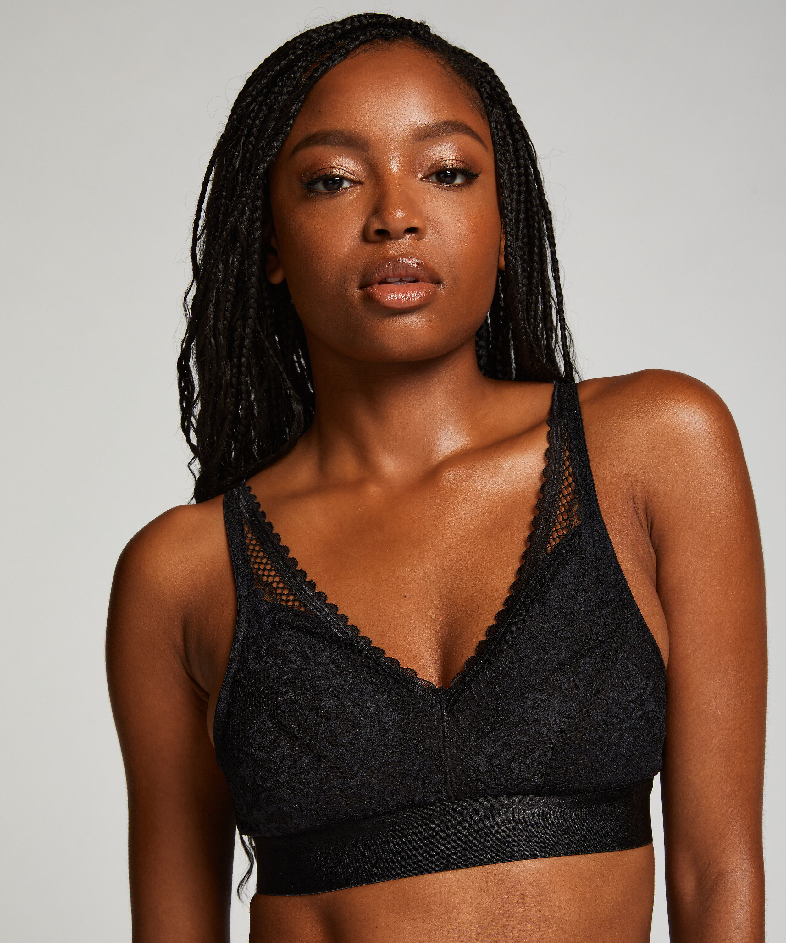 Biustonosz protetyczny bez fiszbin Morgan, Czarny