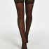 Emilia 20 Denier Lurex Hold-Ups, Czarny