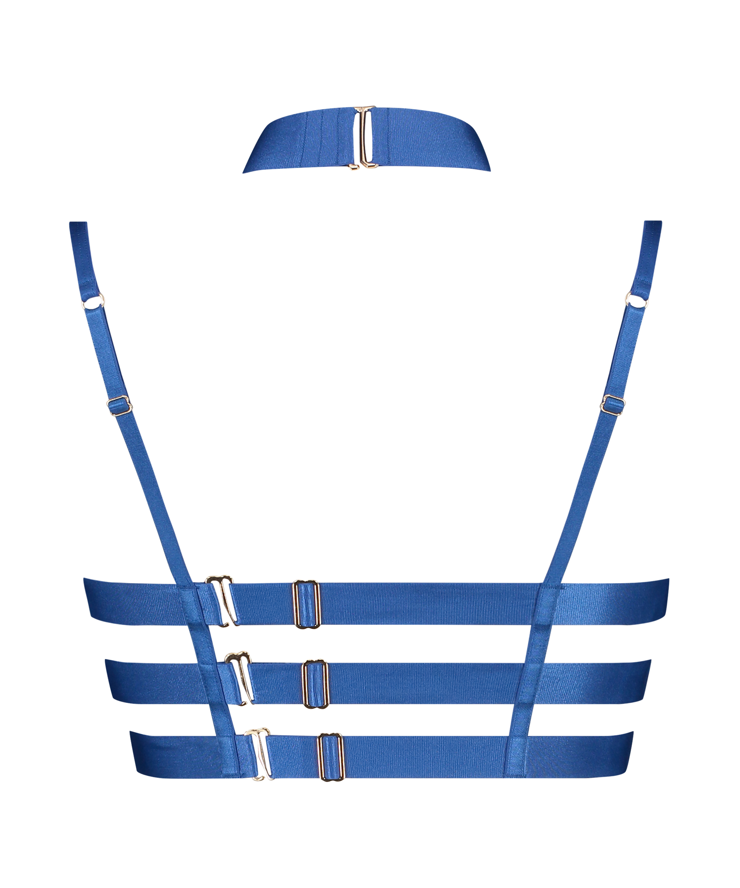 Usztywniany zabudowany biustonosz z fiszbinami Clementine, Niebieski, main