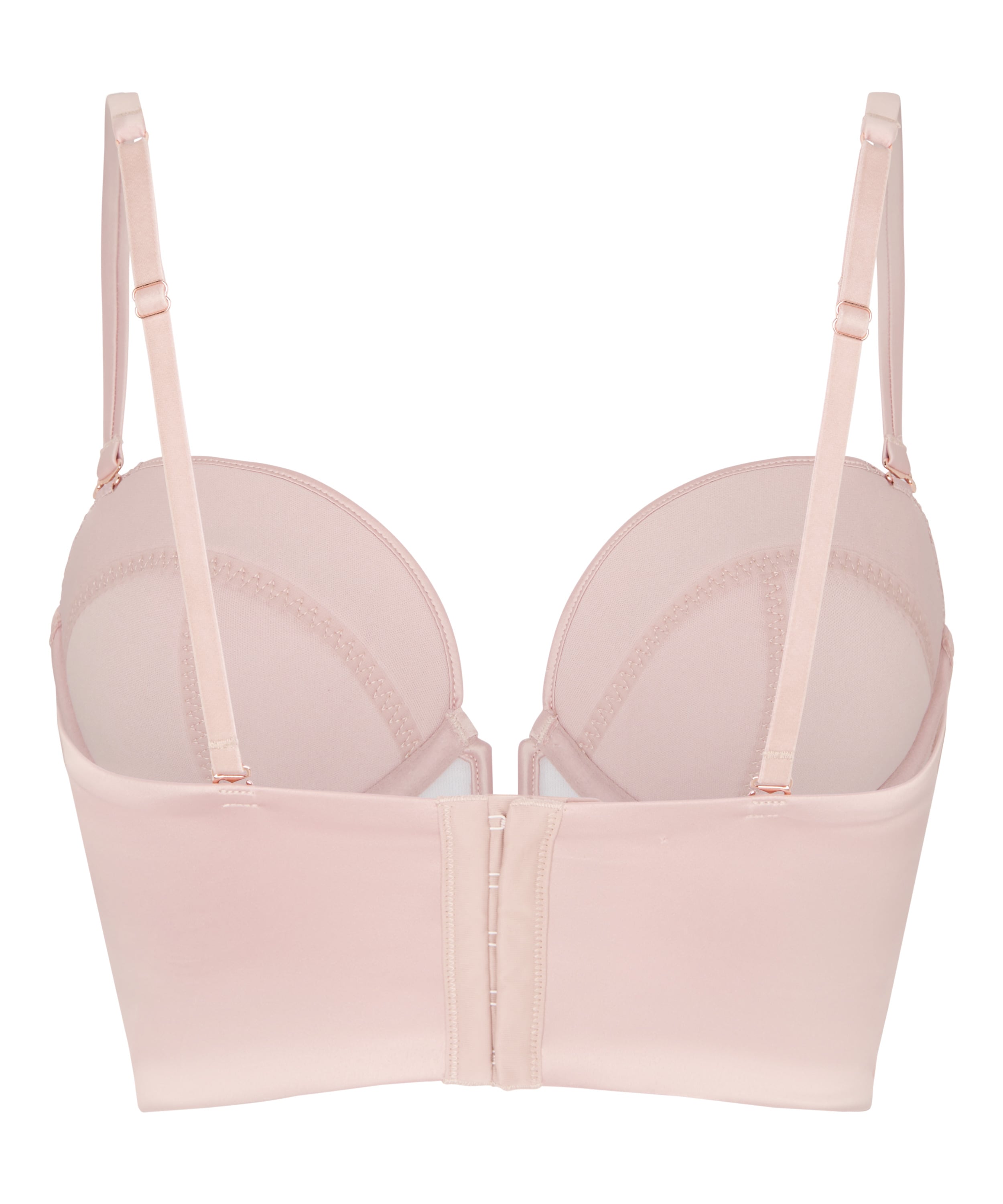 Biustonosz typu longline z fiszbinami i wyści&oacute;łką Rosa, R&oacute;żowy, main