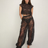 Top Allover Lace Legacy, Czarny