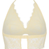 Biustonosz Bralette Halter Longline Prina z Koronki, Ż&oacute;łty