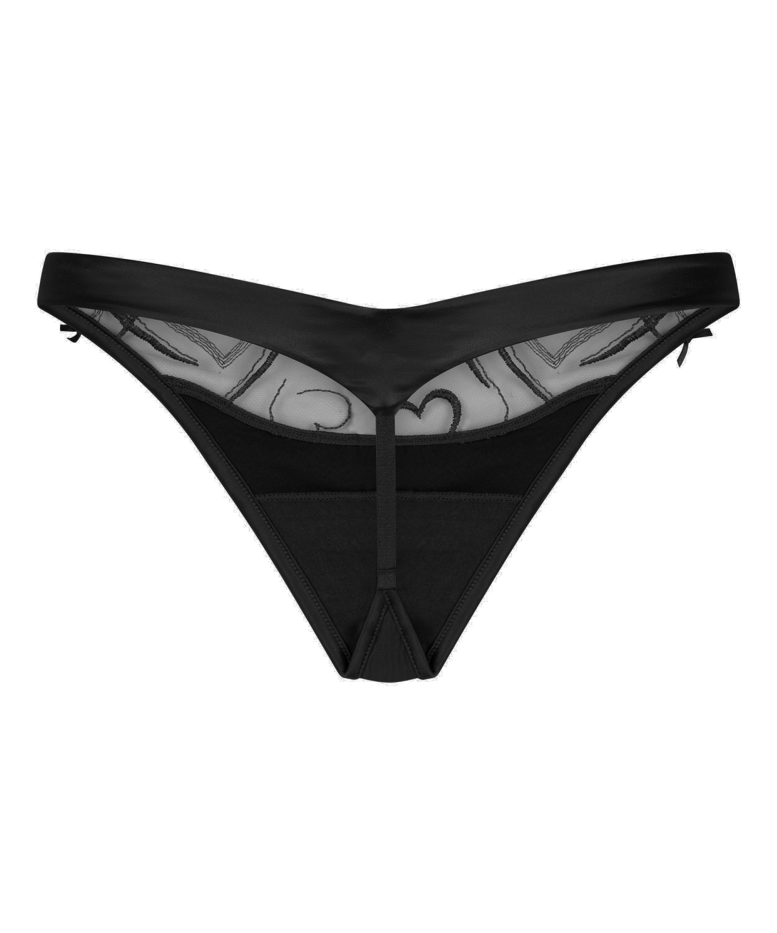 Stringi z wysokim wycięciem Olivia, Czarny, main