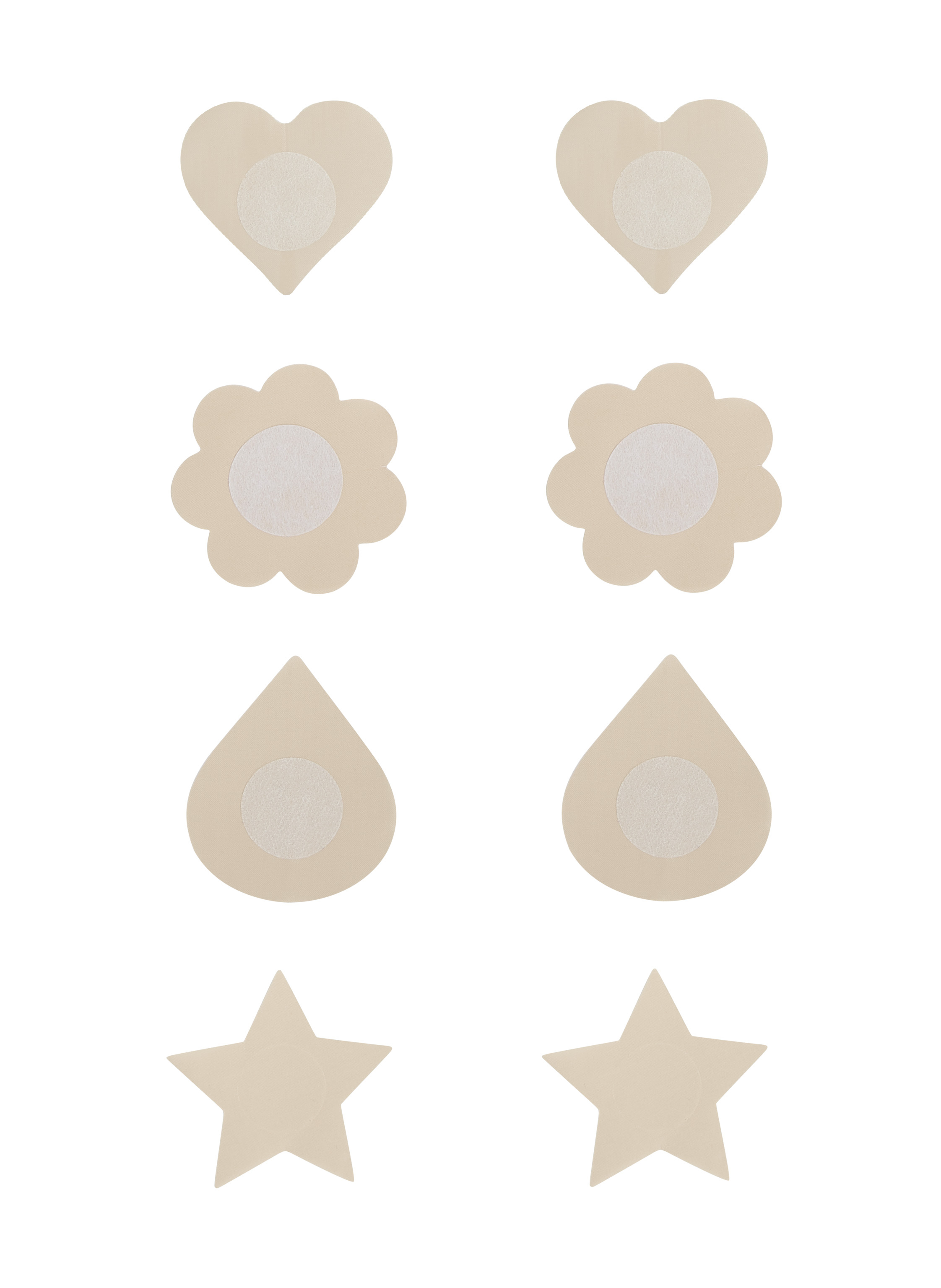 Zestaw 4 par Nakładki na sutki, Beżowy, main