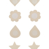 Zestaw 4 par Nakładki na sutki, Beżowy