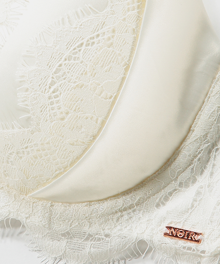 Usztywniany biustonosz z fiszbinami Hannako, Biały