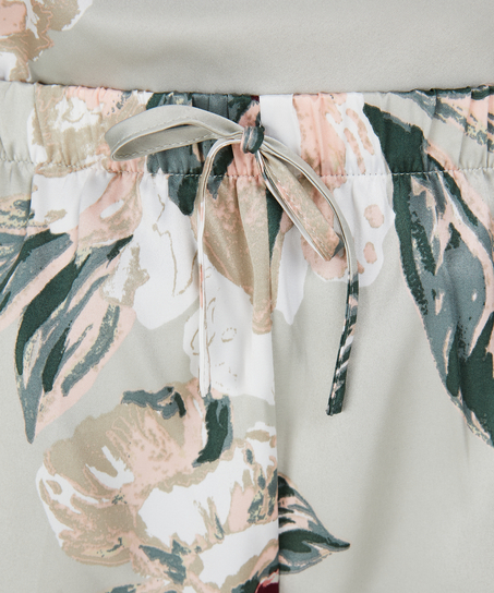 Satynowe szorty od piżamy, Niebieski