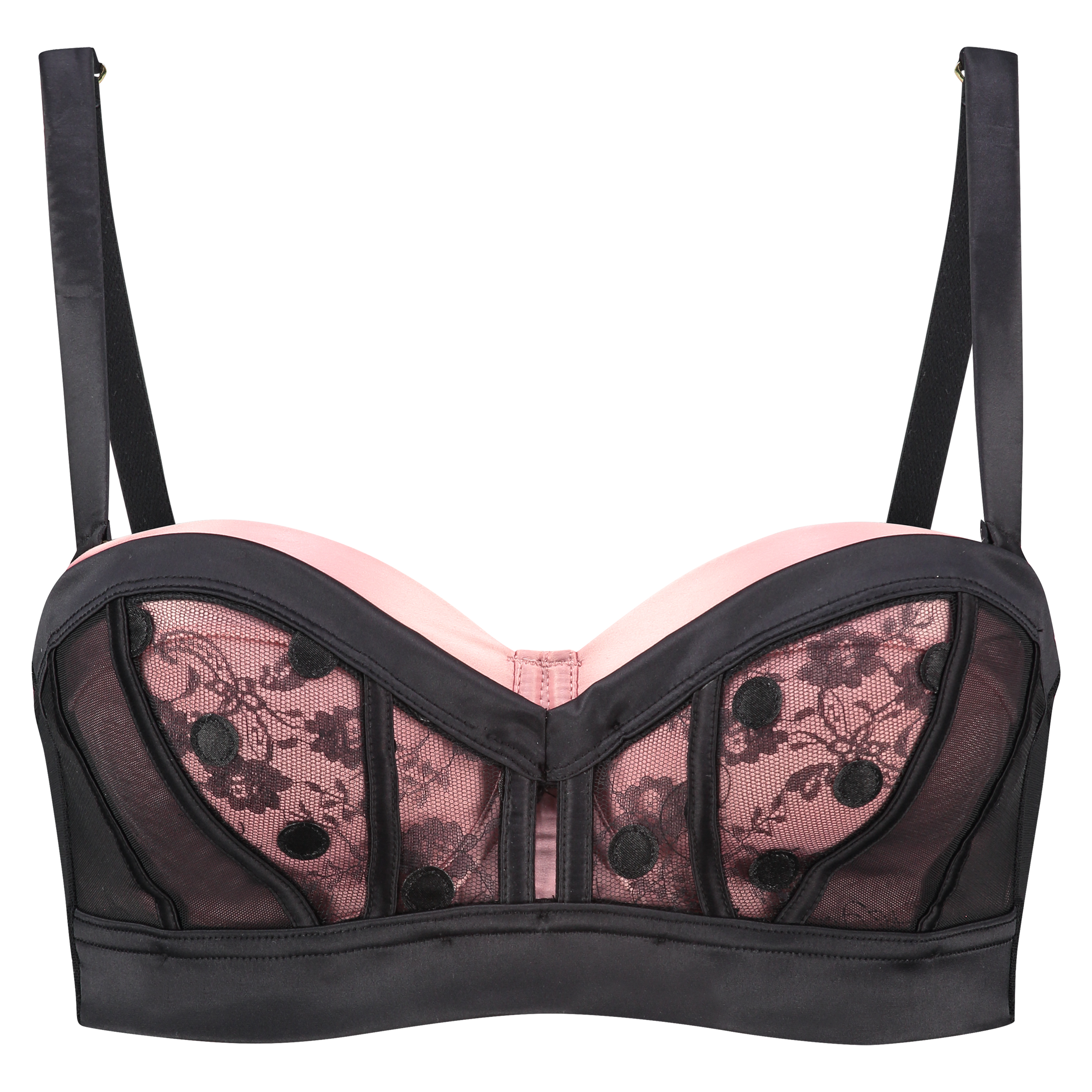 Ann Kathrin Cassia Padded Underwired Strapless Bra, Czarny, main