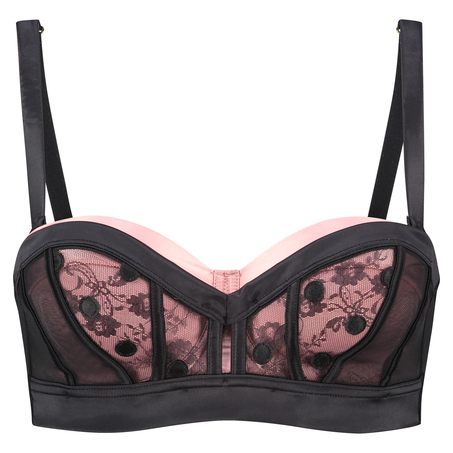 Ann Kathrin Cassia Padded Underwired Strapless Bra, Czarny
