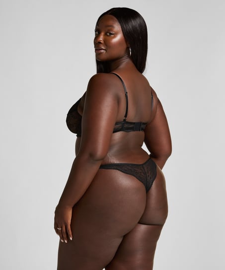 Nieusztywniany biustonosz z fiszbinami Isabelle, Czarny