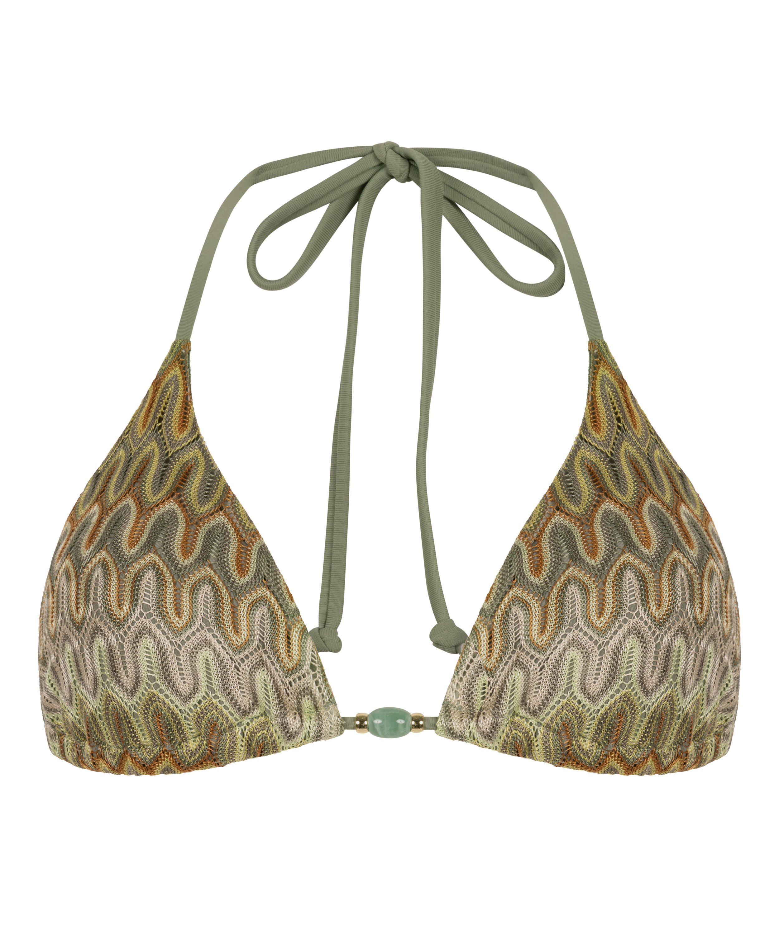 Tr&oacute;jkątny top od bikini Cali, Zielony