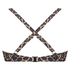 Usztywniany top bikini z fiszbinami Leopard, Beżowy