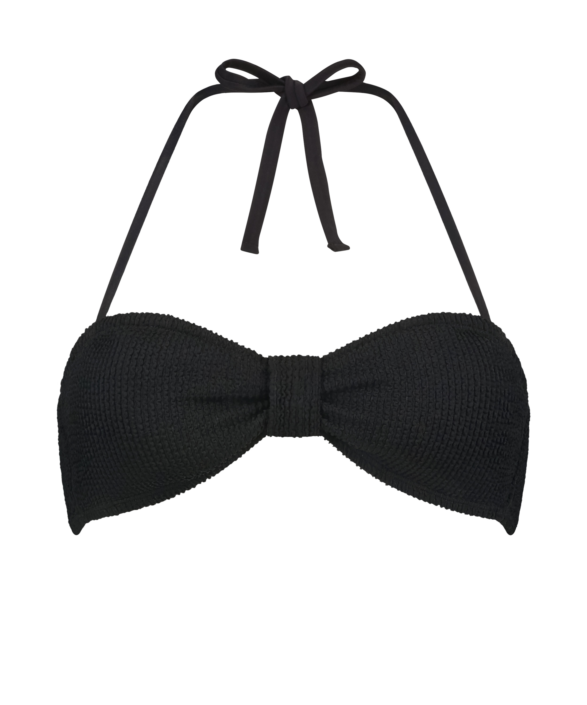 G&oacute;ra od bikini typu bandeau Crinkle, Czarny, main