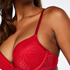 Valentina Padded Maximizer Underwired Bra, Czerwony
