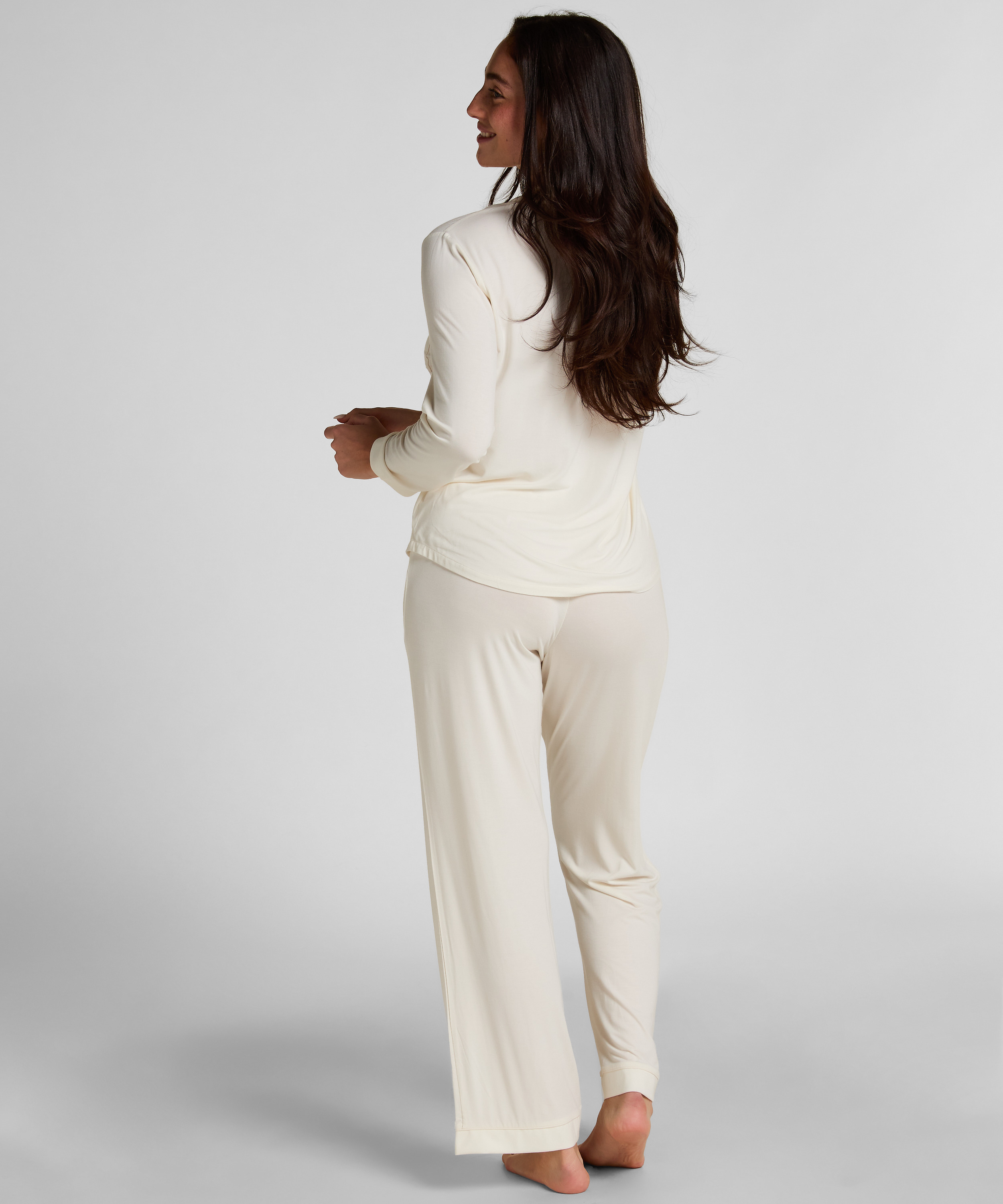 Spodnie Essential z dżerseju, Biały, main