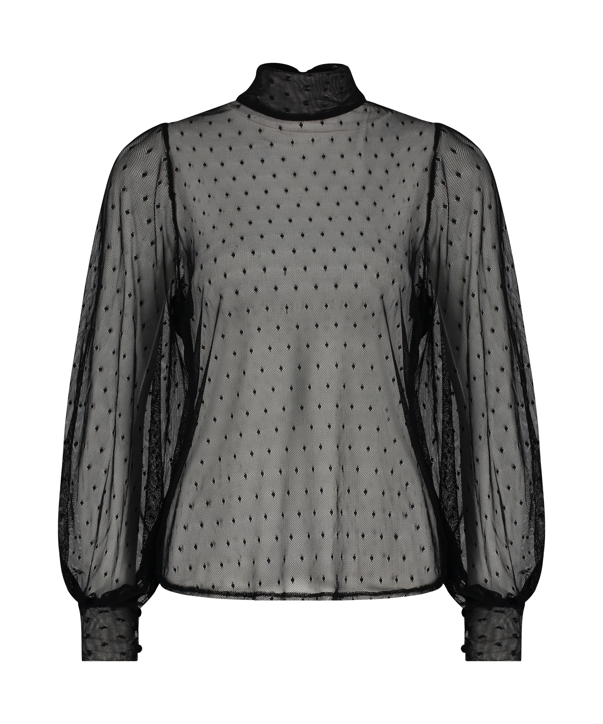 Koronkowy top, Czarny, main