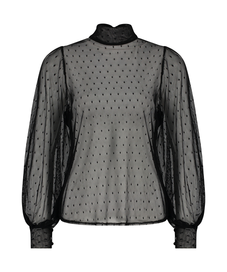 Koronkowy top, Czarny