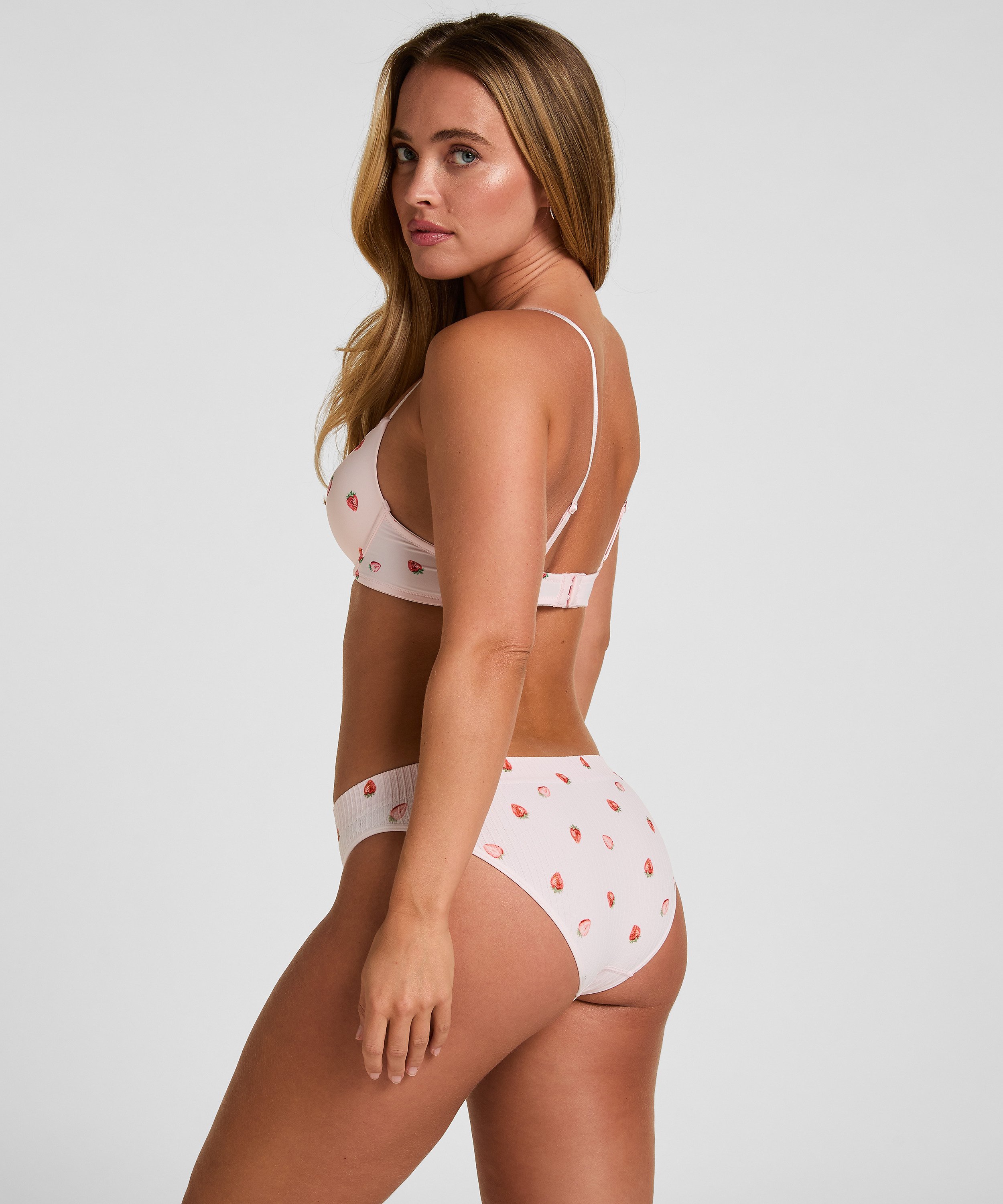 Biustonosz usztywniany z fiszbinami Plunge, R&oacute;żowy, main