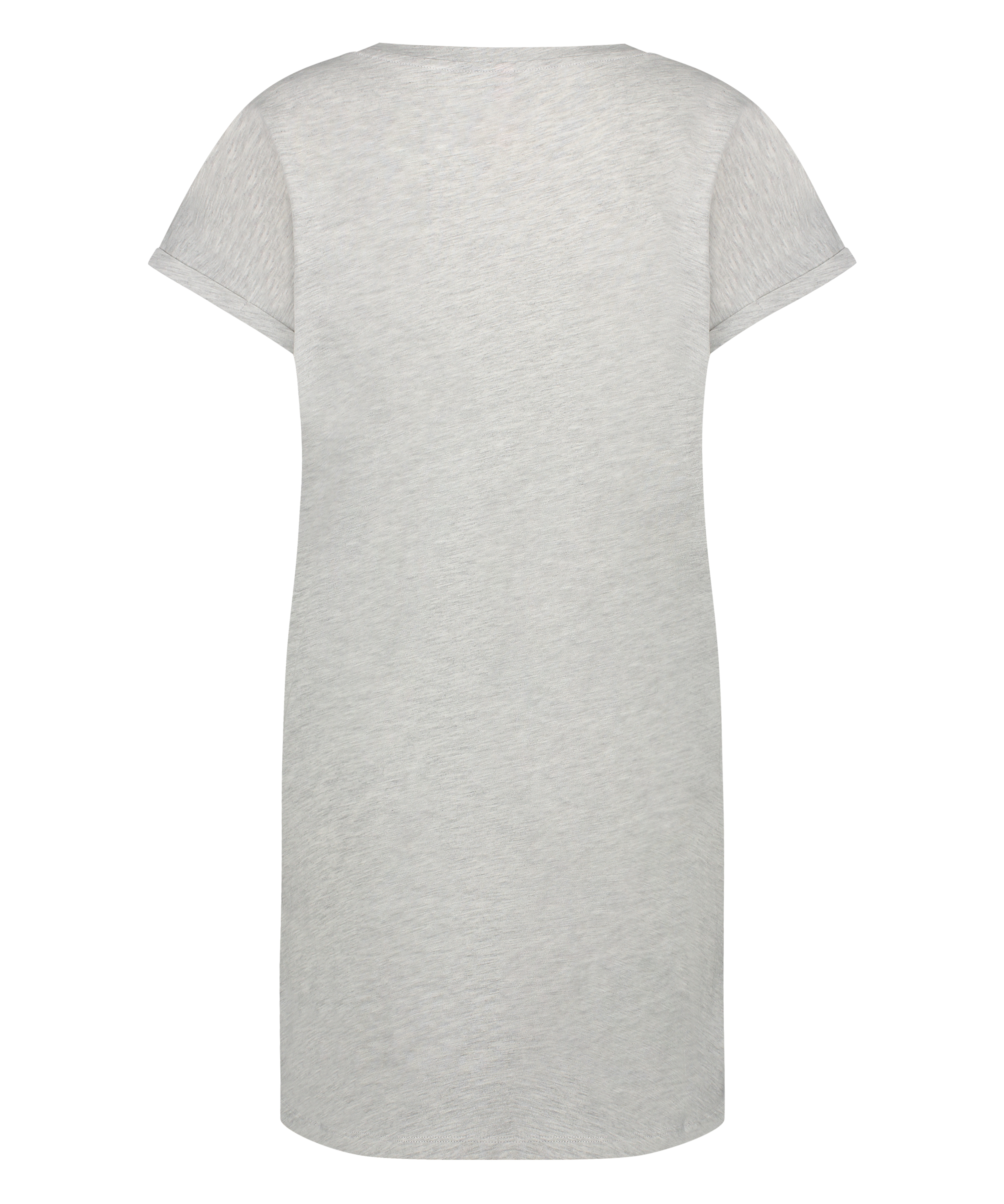 Koszula nocna z okrągłym dekoltem, Szary, main