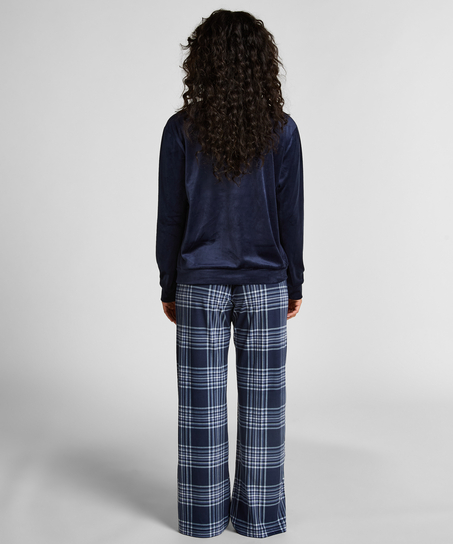 Piżama we wzór Velours, Niebieski