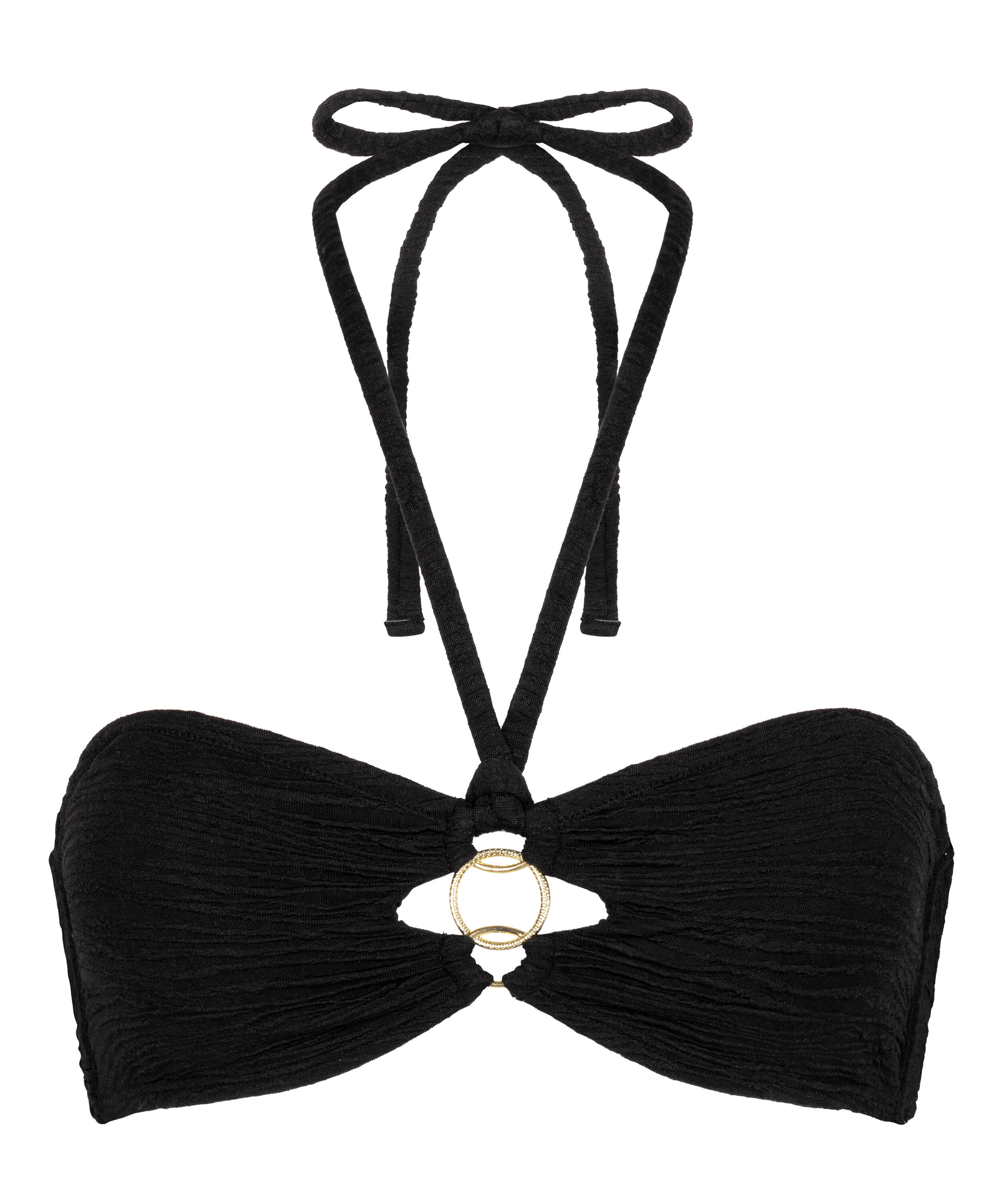 Top od bikini Bandeau Bahamas, Czarny