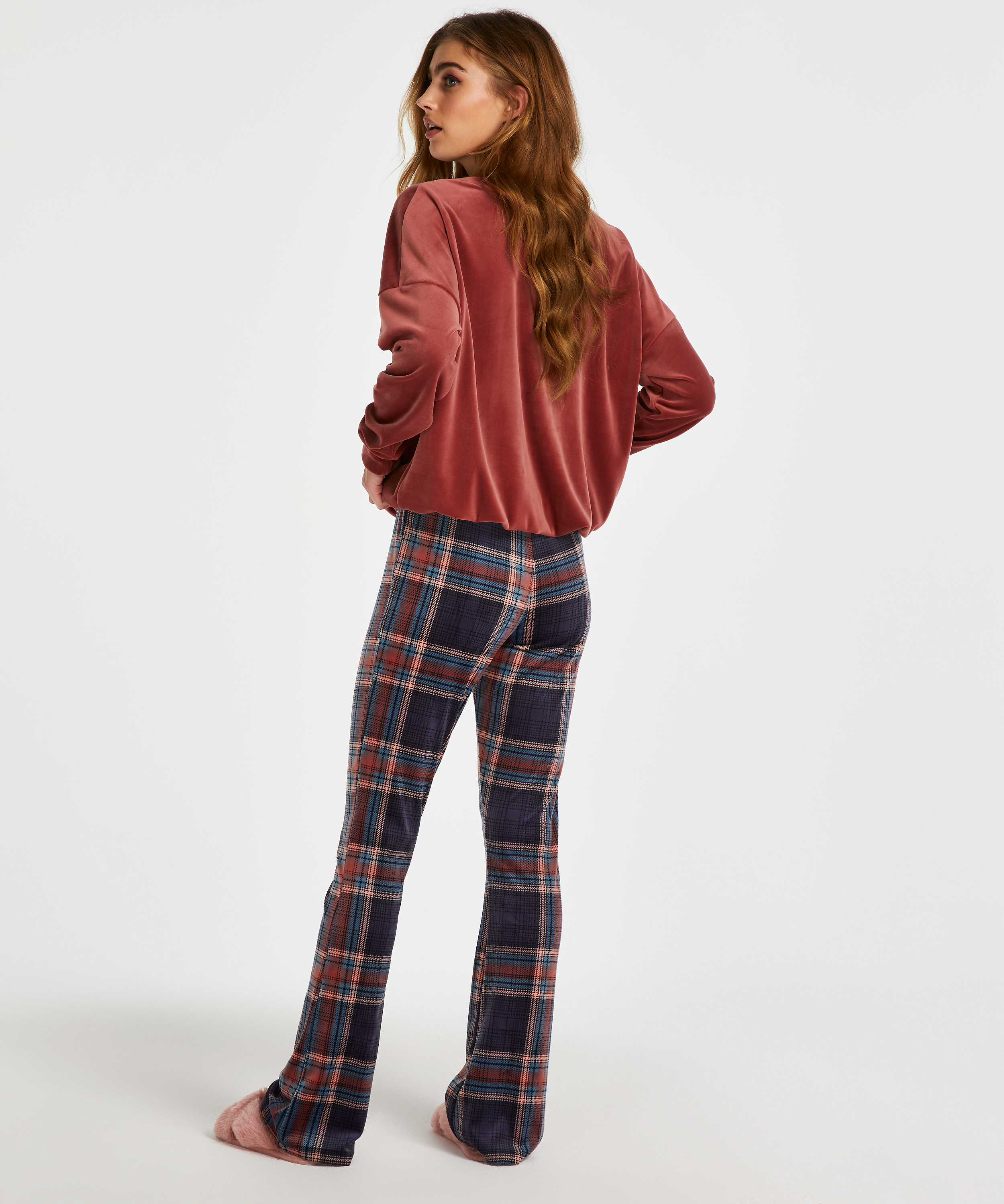 Velvet leggings, Niebieski, main