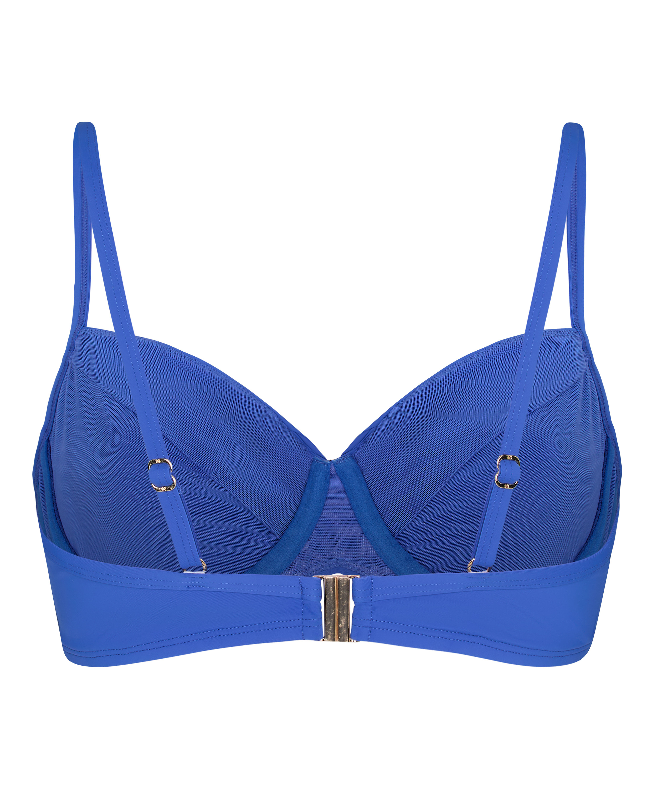 Nieusztywniona g&oacute;ra od bikini z fiszbinami Luxe, Niebieski, main