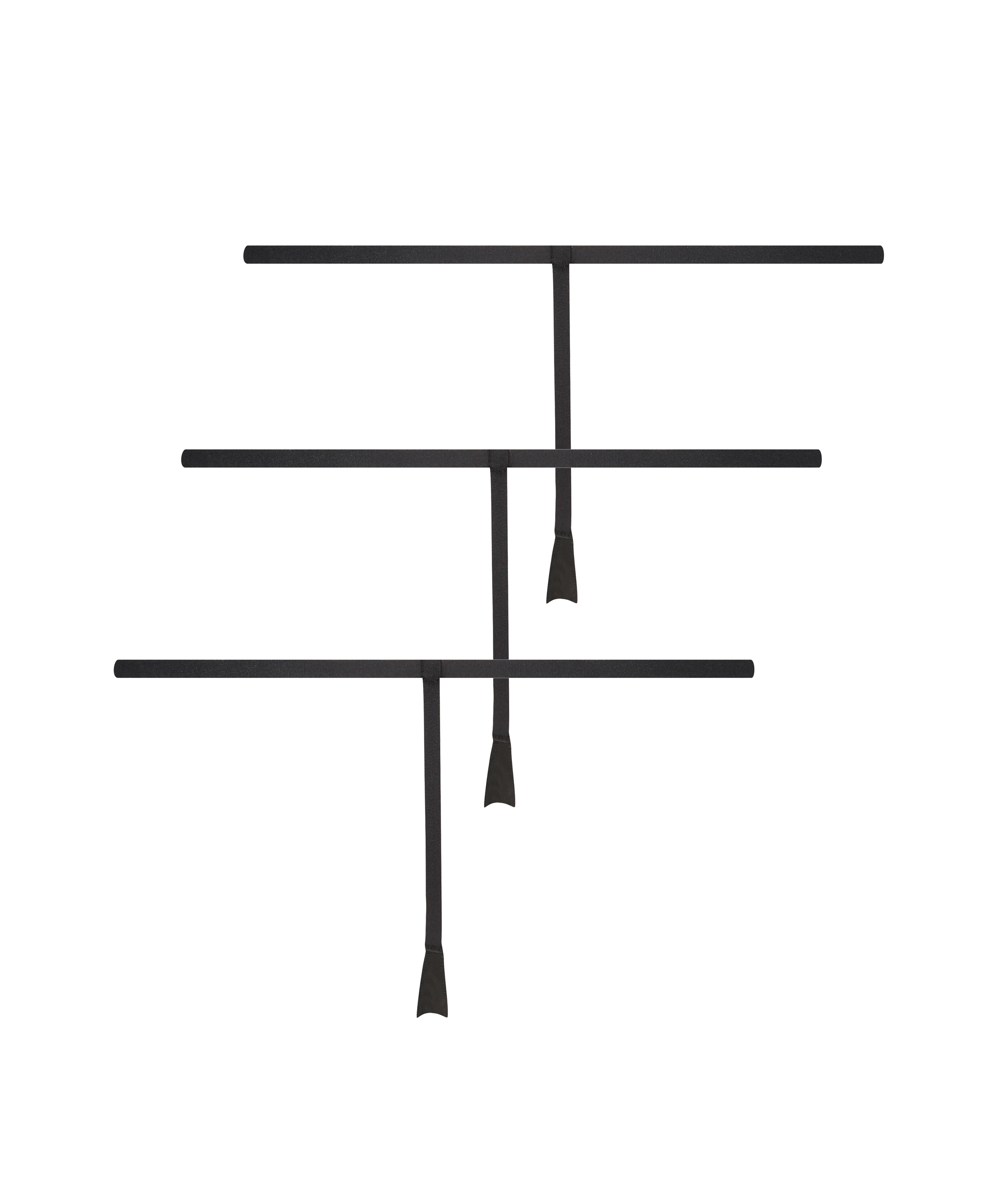 Niewidoczne stringi 3 pary, Czarny, main