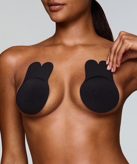 Przyklejane miseczki unoszące biust, Czarny