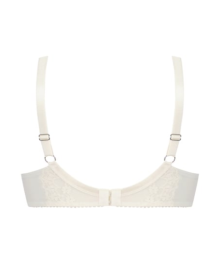 Biustonosz nieusztywniany z fiszbinami Daisy, Biały